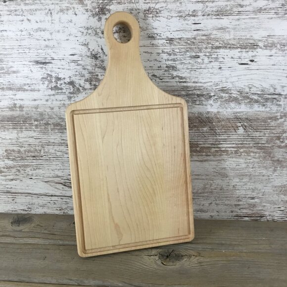 "If You Don't Share" Dog Engraved Maple Paddle Cutting Board with Drip Ring - Picture 4 of 9